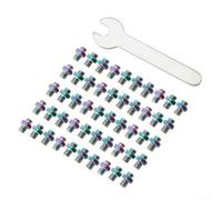 Eawfgtuw 50 pernos antideslizantes multicolor para pedal de bicicleta de 8 x 6 mm, de acero inoxidable, para bicicletas de engranaje fijo de carretera de montaña con llave (colores)
