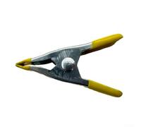 Eawfgtuw Abrazadera de resorte de metal en forma de A de 5 cm para carpintería, clip de agarre de acero galvanizado con almohadillas de goma, fuerte sujeción para carpintería, fotografía (amarillo)