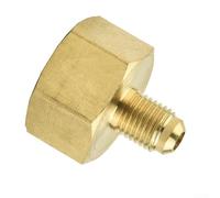 Eawfgtuw Adaptador de aire acondicionado de coche, adaptador de latón, adaptador de aire acondicionado, convertidor de botella de 5/8 a 1/4 pulgadas de rosca de latón para sistema automático