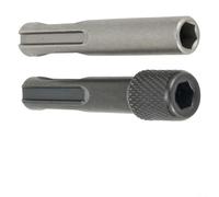 Eawfgtuw Adaptador magnético para destornillador de vástago hexagonal SDS de 6,35 mm, acero al cromo vanadio para taladro de martillo con opción de moleteado (sin moleteado)