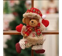 Eawfgtuw Adornos festivos de gnomos de felpa de Navidad, tela de punto de Papá Noel, muñeco de nieve y muñecas de alce para colgar en el árbol de Navidad, exhibición de ventana o decoración al aire