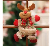 Eawfgtuw Adornos festivos de gnomos de felpa de Navidad, tela de punto, muñeco de nieve y muñecas de alce para colgar en el árbol de Navidad, exhibición de ventana o decoración al aire libre, (C)