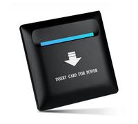Eawfgtuw Ahorro de energía Tarjeta de hotel Interruptor de alimentación 13.56MHz Control de acceso a la pared 110V-220V 40-45A Apagado automático de retardo 15-20s para gestión de habitaciones (negro)