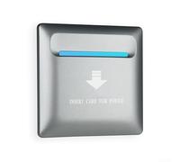 Eawfgtuw Ahorro de energía Tarjeta de hotel Interruptor de alimentación 13.56MHz Control de acceso de pared 110V-220V 40-45A Apagado automático de retardo 15-20s para gestión de habitaciones (Plata)