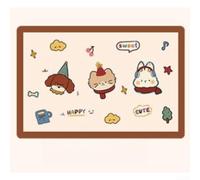 Eawfgtuw Alfombrilla de baño antideslizante de 40 x 60 cm, alfombra de lana sintética gruesa súper absorbente con base de silicona, lindo diseño de dibujos animados para cachorros para decoración del