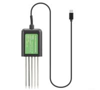Eawfgtuw Analizador digital NPK de la humedad del pH del metro de la prueba del suelo del USB con la ayuda de la aplicación móvil para la investigación de la jardinería de la agricultura IP68