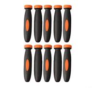 Eawfgtuw Asas de goma para limas, 10 unidades, diámetro de agujero de 3 mm, 50 mm para archivos pequeños, negro y naranja