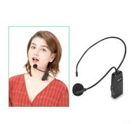 Eawfgtuw Auriculares inalámbricos de 2.4 G con transmisión de 30 m, batería de 8 horas para enseñanza, guía turística, conferencias, karaoke, incluye receptor, 3.5 mm a (micrófonos y receptor