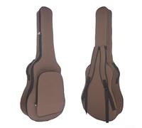 Eawfgtuw Bolsa acolchada impermeable para guitarra acústica clásica de 41 pulgadas, nailon Oxford resistente con acolchado grueso y forro suave (marrón)