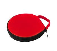 Eawfgtuw Bolsa de almacenamiento de discos DVD con tela Oxford impermeable, capacidad para hasta 20 discos, estuche organizador compacto para el hogar y viajes (rojo)