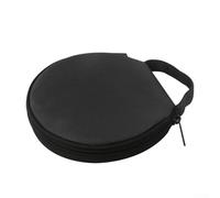 Eawfgtuw Bolsa de almacenamiento de discos DVD con tela Oxford impermeable, capacidad para hasta 20 discos, estuche organizador compacto para el hogar y viajes (negro)