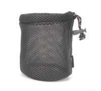 Eawfgtuw Bolsa de almacenamiento de malla para camping, bolsa de red anticolisión para tazas de agua y teteras, organizador de equipo de senderismo para viajes, para soporte de malla negra duradero