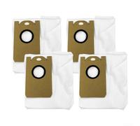 Eawfgtuw Bolsas de polvo no tejidas de repuesto compatibles con accesorios de aspiradora robot, colección eficiente de desechos de suciedad, fácil de instalar y reemplazar, paquete de 4 bolsas blancas