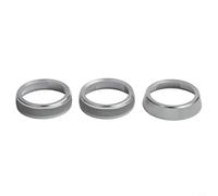 Eawfgtuw Botón de perilla de aire acondicionado de CA para moldura de anillo para modelos 2019-2020, decoración de aleación de aluminio con opciones azul/plateado/rojo, sin taladrar (plata)