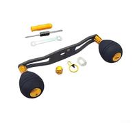 Eawfgtuw Carrete de pesca de fibra de carbono H (140 mm de longitud con perilla de EVA, juego de herramientas compatible con carretes Daiwa de 8 x 5/7 x 4 mm, eje de acero inoxidable (dorado derecho h