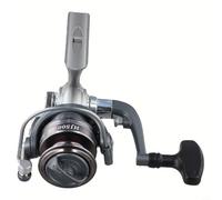Eawfgtuw Carrete de pesca ligero serie 500 800 1000 con cuerpo de metal con mango intercambiable de relación de engranaje .2: para señuelos de agua dulce y salada, color negro (HJ1000)