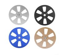 Eawfgtuw Carrete vacío de 7 pulgadas de 6 agujeros de carrete abierto de cinta de sonido, parte de desenrollador de aluminio para Studer TEAC para carrete Nagra carrete a grabadora de carrete plateado