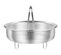 Eawfgtuw Cesta de vapor de acero inoxidable 304 con agujeros densos y mango desmontable para cocinar uniformemente, separación de agua y arroz para comidas más saludables, ajuste multicolor para ollas