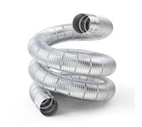 Eawfgtuw Codo telescópico de acero inoxidable para chimenea de leña, tubo de combustión, alta resistencia, elástico, 0,65-,5 m, para calentador interior o exterior para campamento