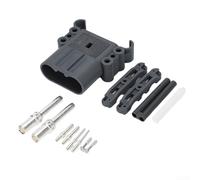 Eawfgtuw Conector rápido de batería de carretilla elevadora 80 A, 160 A, 320 A, conector de alimentación CC con terminales de señal, grado de protección IP23, terminales de cobre chapados en plata