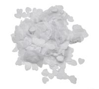 Eawfgtuw Confeti de papel de seda en forma de corazón, color blanco, biodegradable, decoración de boda, fiesta, decoración romántica de celebración para recepción, aniversario, baby shower (blanco)