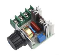 Eawfgtuw Controlador de velocidad de motor de 220 V 2000 W, regulador de voltaje SCR para motores de CA, horno eléctrico, calentador de agua y lámparas con corriente máxima de 25 A y