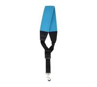 Eawfgtuw Correa acolchada suave para el cuello para saxofón soprano, tenor alto, barítono, ajustable de 42 a 57 cm con construcción de nailon y cuero, grosor cómodo (azul)