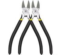 Eawfgtuw Cortadores de alambre diagonales de 6 pulgadas, paquete de 2, cortadores de alambre de acero tratado térmicamente, con resorte, ergonómicos, asas antideslizantes