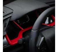 Eawfgtuw Cubierta de fibra de carbono para salpicadero Civic 2016-2021, decoración de marco de panel de instrumentos, material ABS, negro, compatible con modelos Sedan de 10ª generación (rojo)