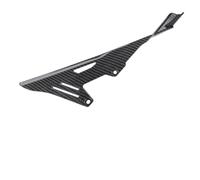 Eawfgtuw Cubierta protectora de cadena de fibra de carbono de transferencia de agua para Surron para abeja ligera para X160 X260, ABS eléctrico para bicicleta, protector de cadena contra salpicaduras