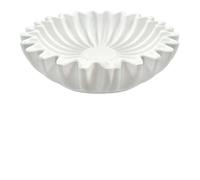 Eawfgtuw Cuenco decorativo de resina blanca para decoración moderna del hogar, elegante centro de mesa para encimera de cocina o mesa de sala de estar, soporte multifuncional para frutas y llaves,