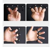 Eawfgtuw Ejercitador de entrenamiento de dedos de guitarra ajustable para fuerza de mano y dedos, estirador de agarre con alcance ajustable para guitarristas, pianistas, (L)