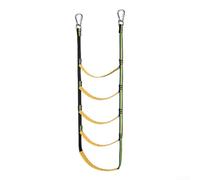 Eawfgtuw Escalera de cuerda para botas, portátil, plegable, 3/4/5 escalones, elevador suave para embarque, ganchos de nailon de acero inoxidable para lancha motora (5 pasos)