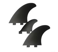 Eawfgtuw FCS2 - Juego de aletas de quilla para tabla de surf, núcleo de fibra de vidrio, construcción de ABS, configuración de doble aleta para surf de alto rendimiento, color negro, paquete de 3
