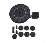 Eawfgtuw - Fuente de agua solar para pájaros con 6 boquillas, no necesita electricidad 1W, bomba de agua exterior, fuente solar para decoración de jardín, terraza, césped, pescado