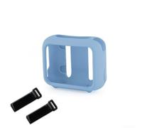 Eawfgtuw Funda de silicona a prueba de golpes para JBL Go 4, funda de altavoz portátil con diseño protector y correa de montaje, compacta de 10 x 8 x 5 cm, compatible con JBL (azul)