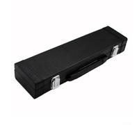 Eawfgtuw Funda portátil de 16 agujeros para flauta de madera, bolsa protectora de piel sintética negra con interior de terciopelo, diseño compacto y ligero para viajes y