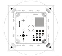 Eawfgtuw Hoja de calibración del micrómetro del microscopio, película transparente del ANIMAL DOMÉSTICO, Herramienta de medición del microscopio, regla, punto de mira, 45X45mm