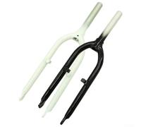 Eawfgtuw Horquilla delantera plegable de aleación de aluminio de 20 pulgadas con freno en V, tubo de dirección de 28.6 mm de longitud, horquilla de suspensión ligera para bicicletas de rueda pequeña