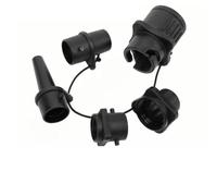 Eawfgtuw Inflable para válvula adaptadora, conector de boquilla de aire para barco canoa, punta de inflador de plástico portátil para tabla de remo, piscina, balsa de goma y cama de aire, color negro