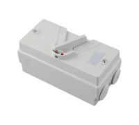 Eawfgtuw Interruptor de desconexión de motor cerrado 2 polos, caja de aislamiento de seguridad IP65 impermeable para generador 20 A 35 A 63 A 440 V CA uso industrial blanco (63 A)