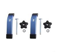 Eawfgtuw Juego de 2 abrazaderas de sujeción con ranura en T con deslizamiento M8 y placa de aluminio anodizado azul para carpintería y fresadoras CNC