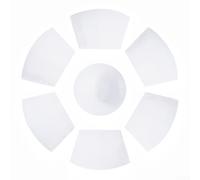 Eawfgtuw Juego de 7 manteles individuales de PVC para mesas redondas, manteles antideslizantes con protección de aislamiento, para una fácil limpieza para cocina, comedor, vajilla (blanco)