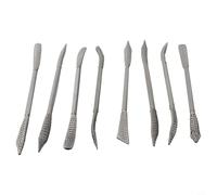 Eawfgtuw Juego de 8 limas de rifle de doble extremo, acero al carbono, dientes gruesos para tallar madera, herramientas manuales para dar forma y detallar en carpintería, 190 mm de longitud