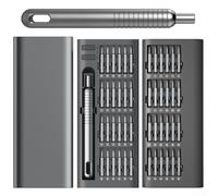 Eawfgtuw Juego de destornilladores de precisión 51 en 1 con puntas magnéticas, construcción de aleación de acero para reparación de teléfonos móviles, portátiles y PC, mango ergonómico y portátil