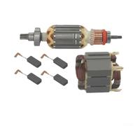 Eawfgtuw Juego de estator de rotor y cepillo de carbón compatible con Makita HR4001C HR4010C HR4011C HR4003C HR4013C, piezas de repuesto para herramientas eléctricas 513633-7 625758-6 CB350 194160-9