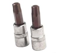 Eawfgtuw Juego de llaves de vaso Torx T8-T40 de 1/4 pulgadas, acero al cromo vanadio hexagonal para herramientas manuales, uso de fábrica y reparación, paquete de 2 (T40)