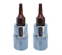 Eawfgtuw Juego de llaves de vaso Torx T8-T40 de 1/4 pulgadas, acero al cromo vanadio hexagonal para herramientas manuales, uso de fábrica y reparación, paquete de 2