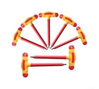 Eawfgtuw Juego de llaves hexagonales aisladas con mango en T para -T40, clasificación de seguridad VDE de 1000 V, hoja templada de alta frecuencia, mango de doble color TPE, compatible con (para)