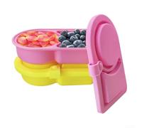 Eawfgtuw Juego de recipientes de silicona para aperitivos con tapas transparentes, cajas plegables para almacenamiento de alimentos que ahorran espacio, resistentes a fugas y aptos para lavavajillas